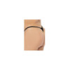 Nuisette noire grande taille motif fleuri et string assorti 